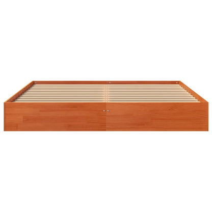 Giroletto senza Materasso Marrone Cera 160x200 cm Legno di Pino