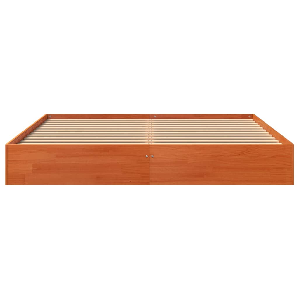 Giroletto senza Materasso Marrone Cera 150x200 cm Legno di Pino