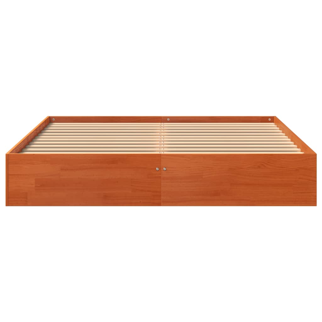 Giroletto senza Materasso Marrone Cera 120x200 cm Legno di Pino