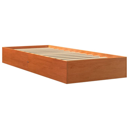 Letto senza Materasso Marrone Cera 75x190 cm in Legno di Pino