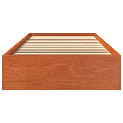Letto senza Materasso Marrone Cera 75x190 cm in Legno di Pino