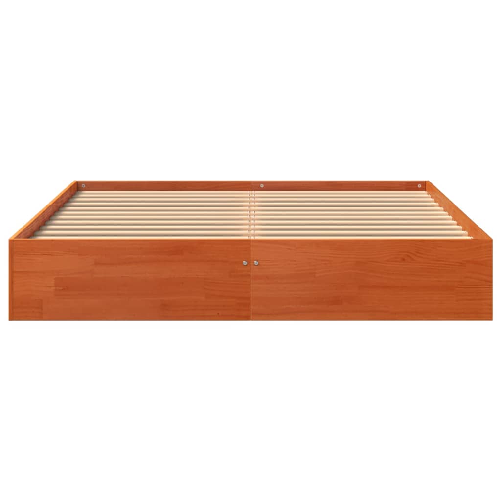 Letto senza Materasso Marrone Cera 120x190 cm in Legno di Pino