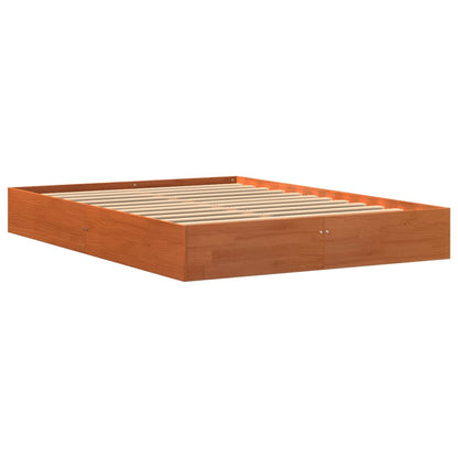 Letto senza Materasso Marrone Cera 140x190 cm in Legno di Pino