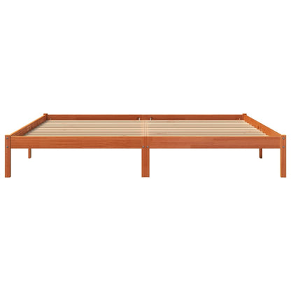 Giroletto senza Materasso Marrone Cera 180x200 cm Legno di Pino