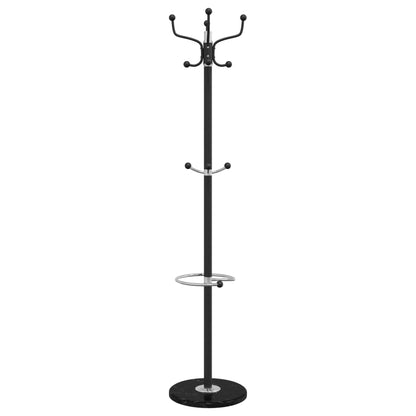 Appendiabiti con Portaombrelli Nero 180 cm Ferro Verniciato