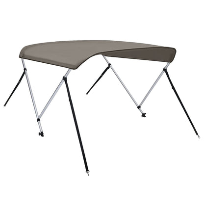 Bimini di Prua con Tendalino 2 Archi Grigio 150x120x110 cm