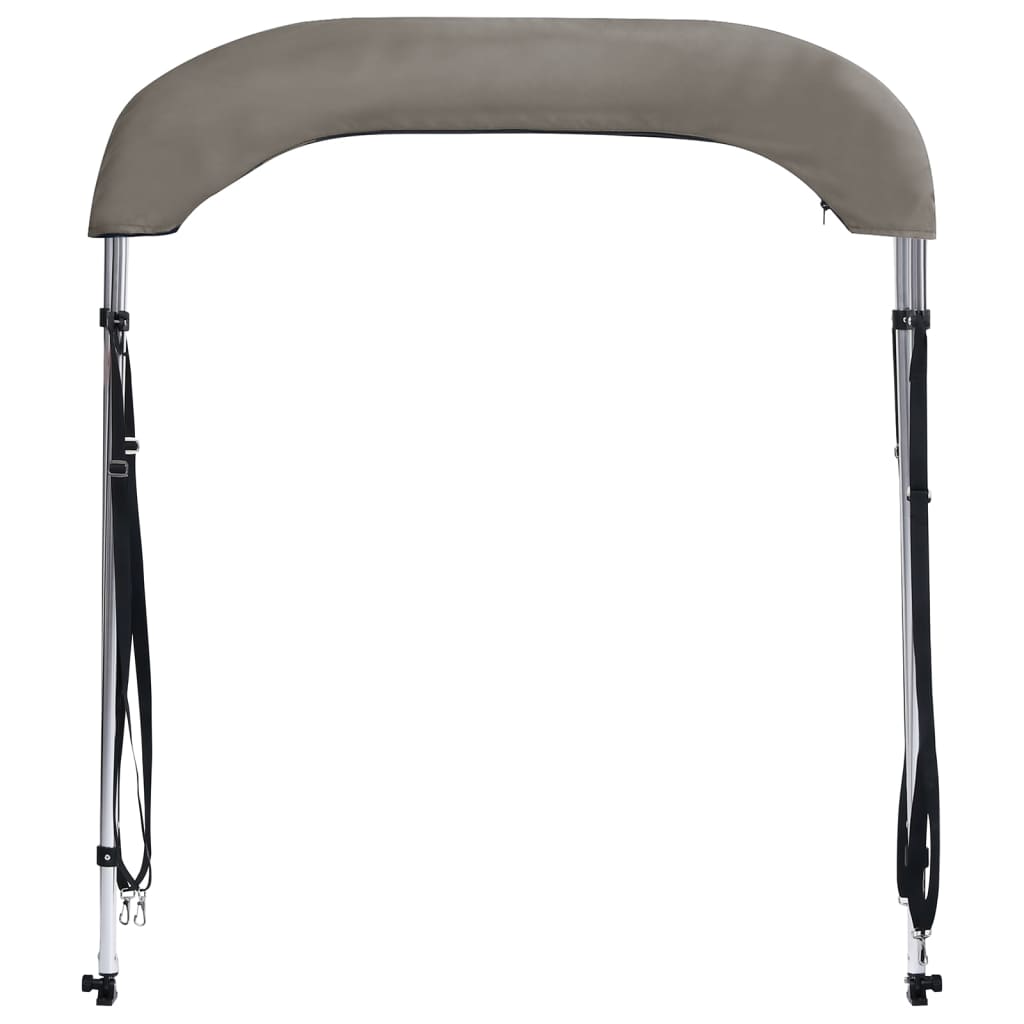 Bimini di Prua con Tendalino 2 Archi Grigio 150x120x110 cm