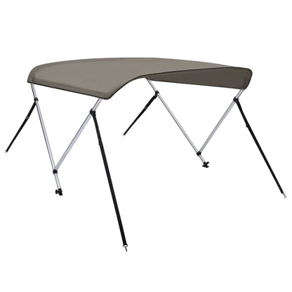 Bimini di Prua con Tendalino 2 Archi Grigio 180x130x110 cm