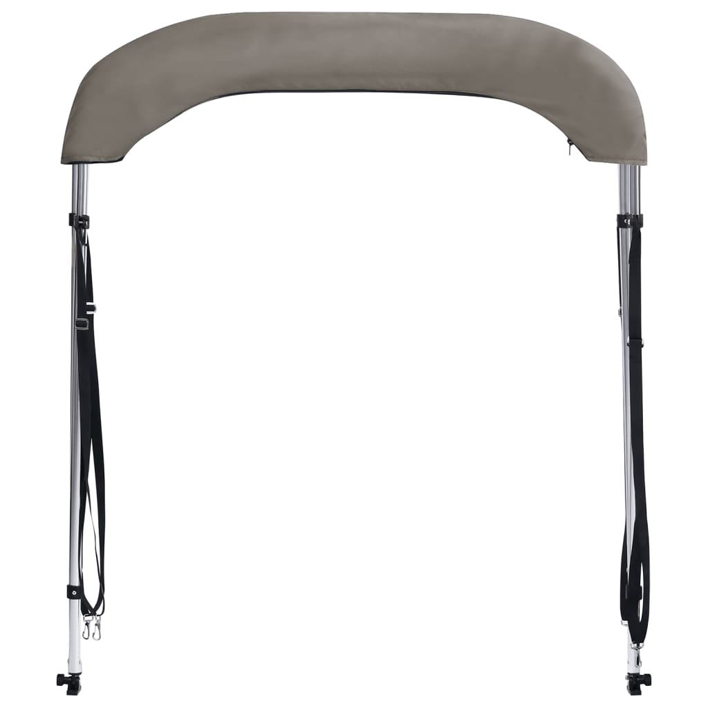 Bimini di Prua con Tendalino 2 Archi Grigio 180x130x110 cm