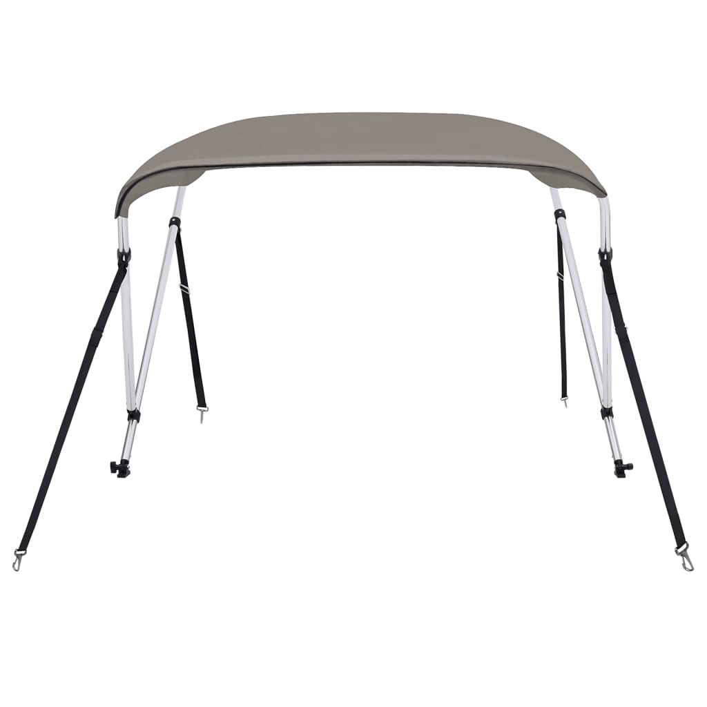 Bimini di Prua con Tendalino 2 Archi Grigio 180x150x110 cm