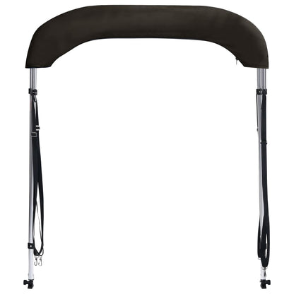 Bimini di Prua con Tendalino 2 Archi Nero 150x120x110 cm