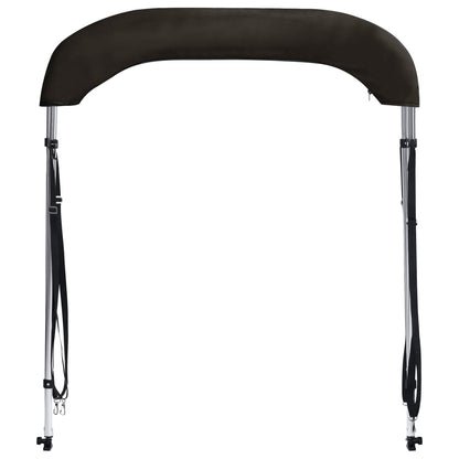 Bimini di Prua con Tendalino 2 Archi Nero 180x130x110 cm