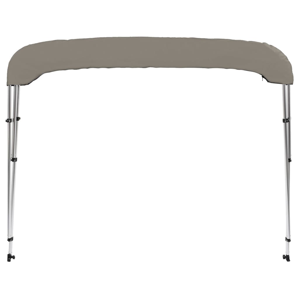 Bimini di Prua con Tendalino 3 Archi Grigio 183x180x137 cm