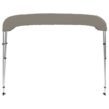 Bimini di Prua con Tendalino 3 Archi Grigio 183x180x137 cm