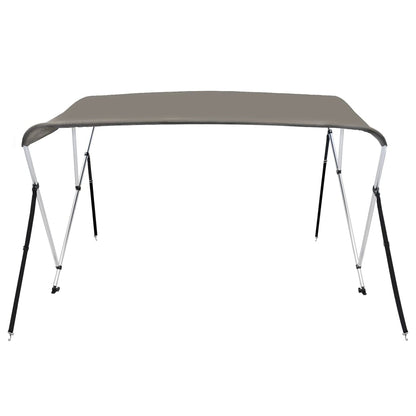Bimini di Prua con Tendalino 3 Archi Grigio 183x196x137 cm
