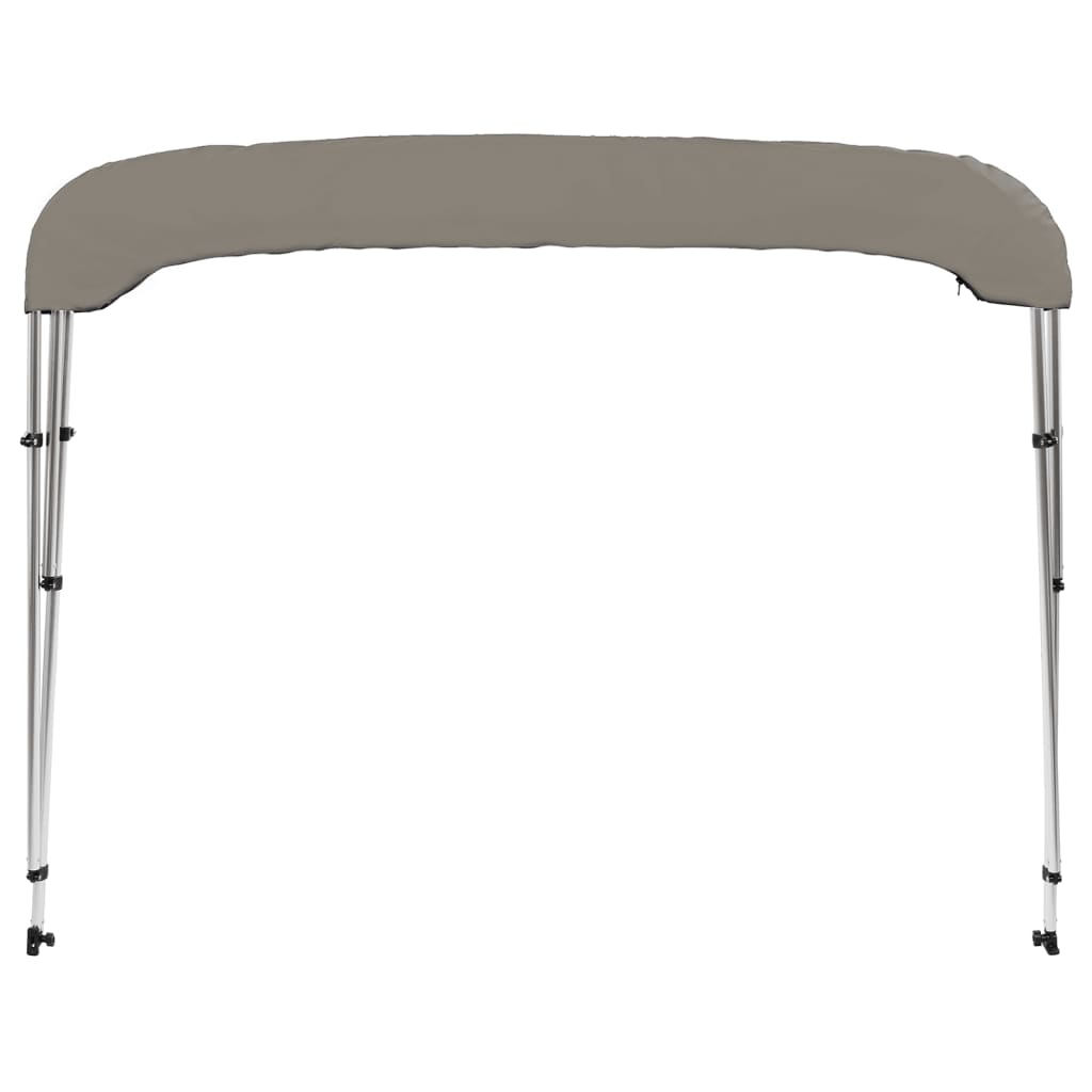 Bimini di Prua con Tendalino 3 Archi Grigio 183x196x137 cm