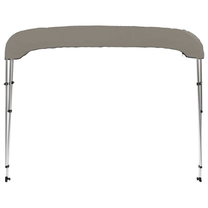 Bimini di Prua con Tendalino 3 Archi Grigio 183x196x137 cm
