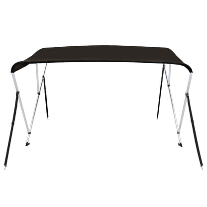 Bimini di Prua con Tendalino 3 Archi Nero 183x140x137 cm