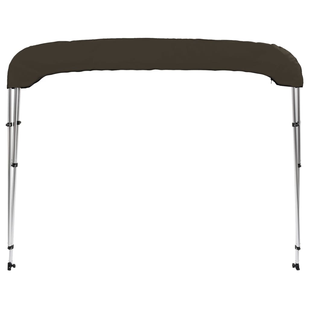 Bimini di Prua con Tendalino 3 Archi Nero 183x140x137 cm