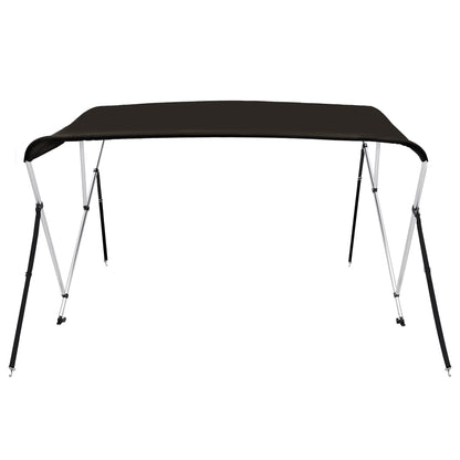 Bimini di Prua con Tendalino 3 Archi Nero 183x196x137 cm
