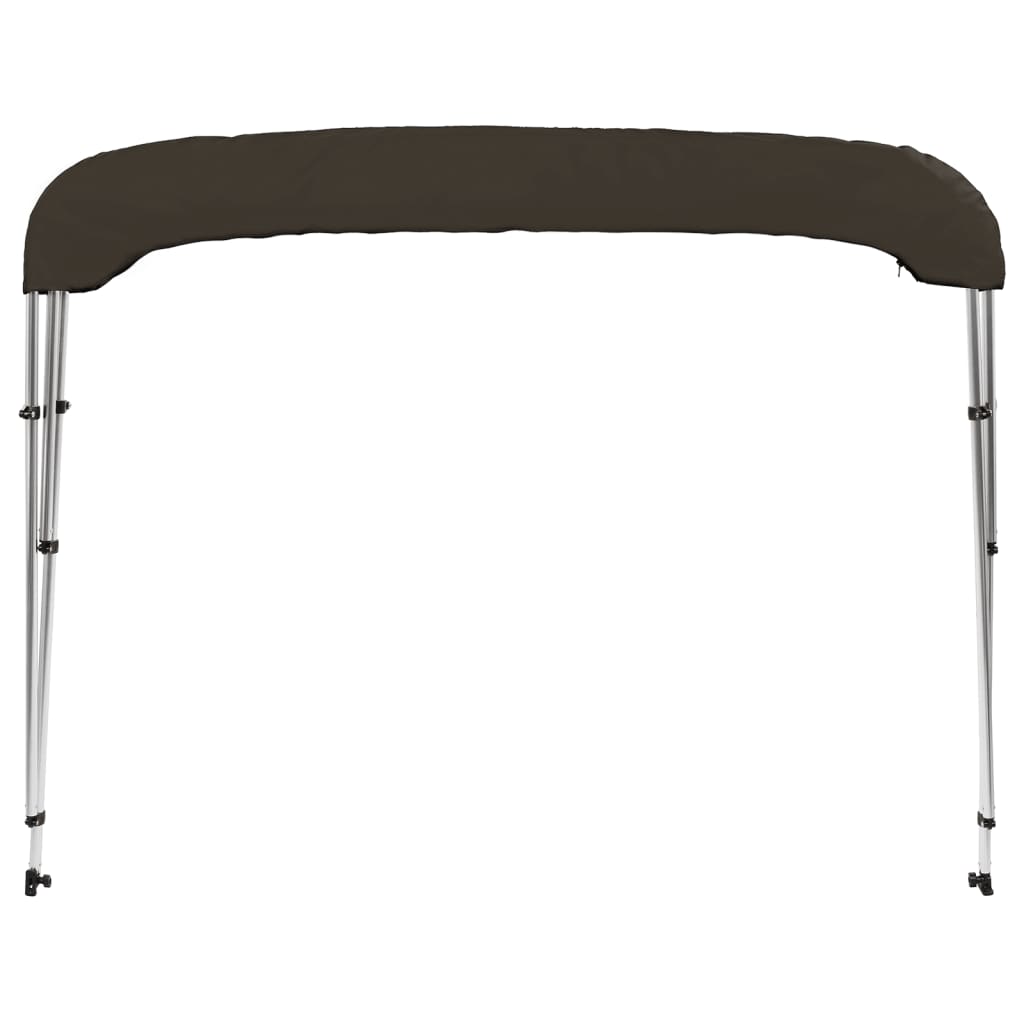 Bimini di Prua con Tendalino 3 Archi Nero 183x196x137 cm