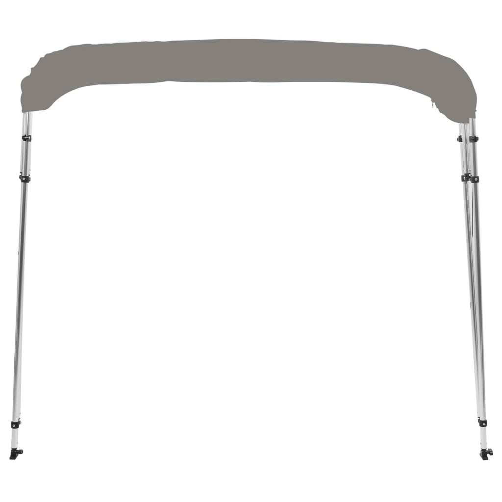 Bimini di Prua con Tendalino 4 Archi Grigio 243x180x137 cm