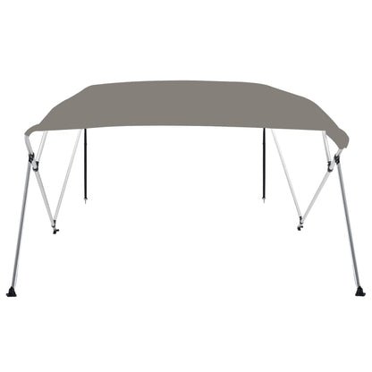 Bimini di Prua con Tendalino 4 Archi Grigio 243x210x137 cm