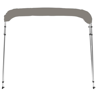 Bimini di Prua con Tendalino 4 Archi Grigio 243x210x137 cm