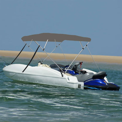 Bimini di Prua con Tendalino 4 Archi Grigio 243x210x137 cm