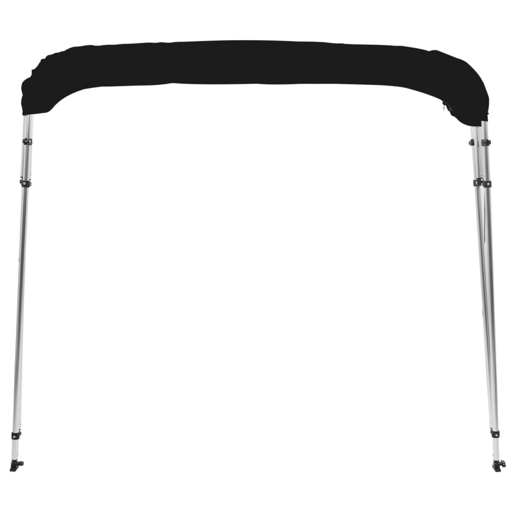 Bimini di Prua con Tendalino 4 Archi Nero 243x196x137 cm