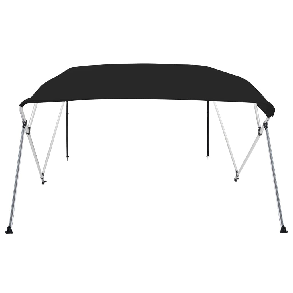 Bimini di Prua con Tendalino 4 Archi Nero 243x210x137 cm