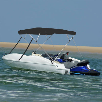 Bimini di Prua con Tendalino 4 Archi Nero 243x210x137 cm