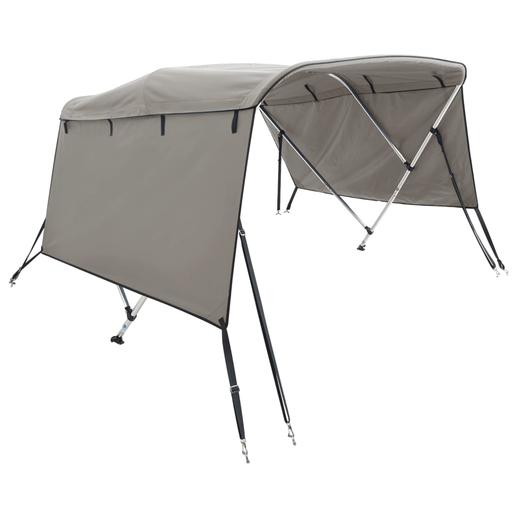 Bimini di Prua con Pareti Laterali 3 Archi 183x(137-152)x137cm