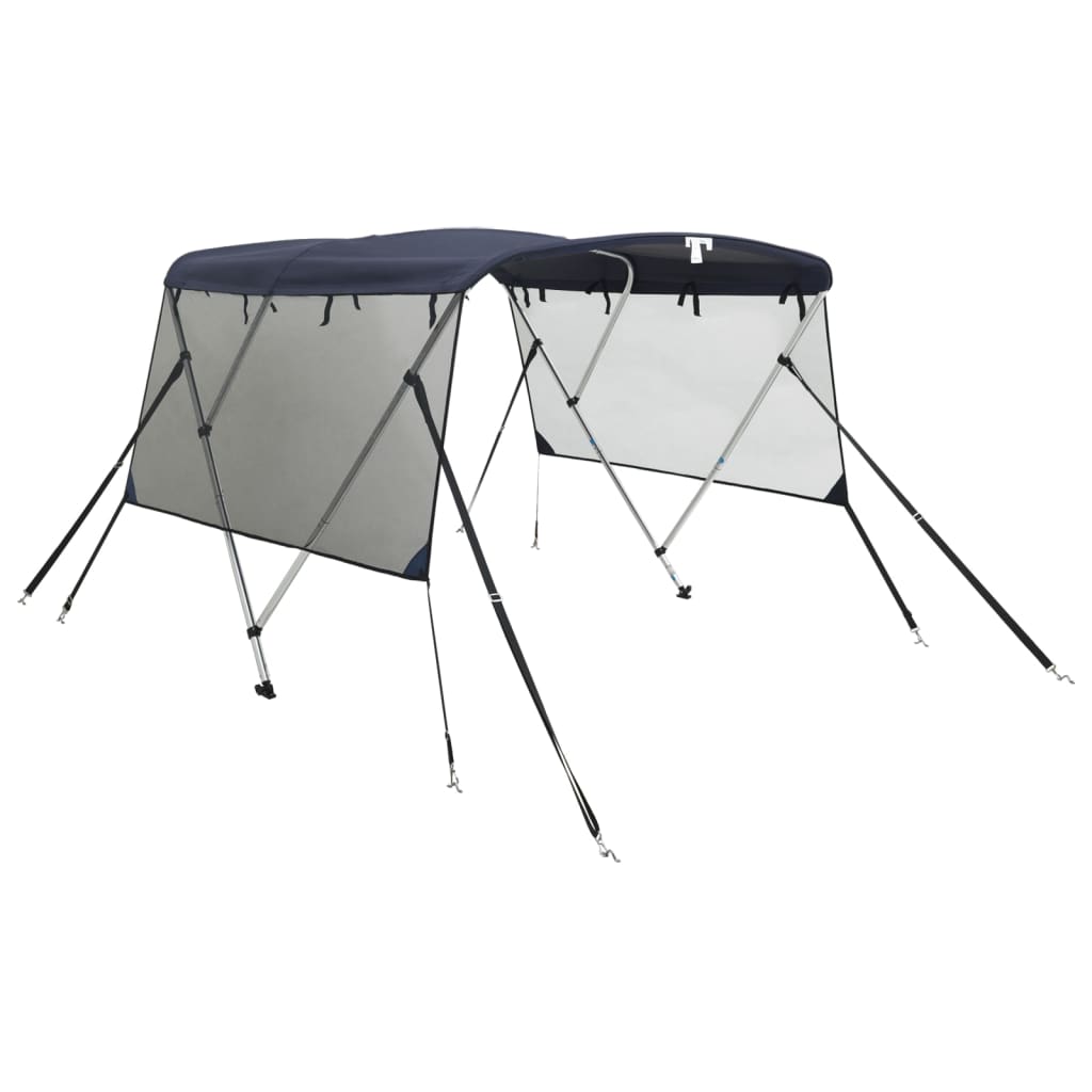 Bimini di Prua Pareti Laterali Rete 3 Archi 183x(154-167)x137cm