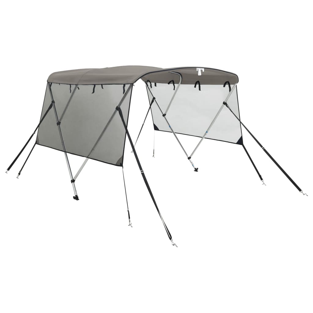 Bimini di Prua Pareti Laterali Rete 3 Archi 183x(185-198)x137cm