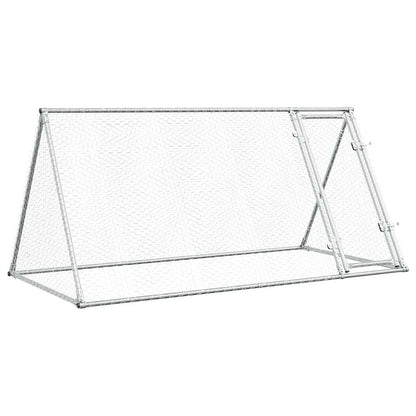 Gabbia per Polli Argento 200x105x91 cm in Acciaio Zincato