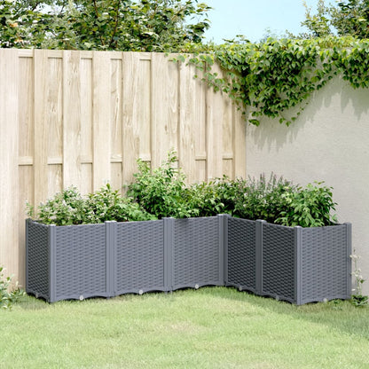 Fioriera da Giardino Grigio Blu 160x120x53 cm in PP