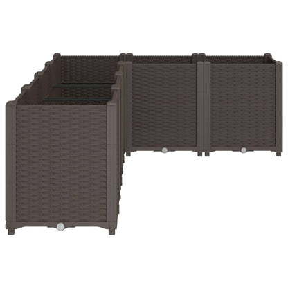 Fioriera da Giardino Marrone 160x120x53 cm in PP
