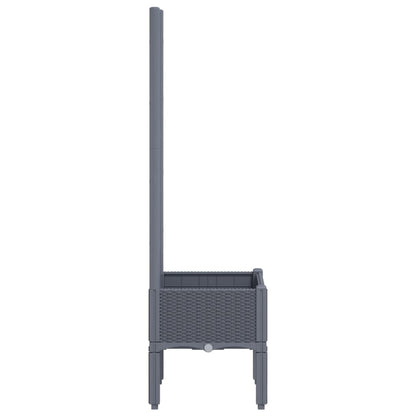 Fioriera Giardino con Traliccio Grigio Blu 40x40x142 cm PP