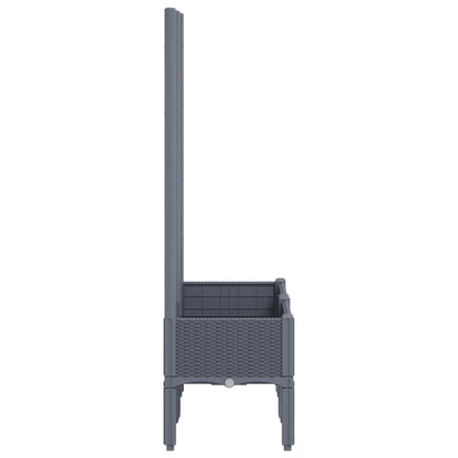 Fioriera Giardino con Traliccio Grigio Blu 80x40x142 cm PP