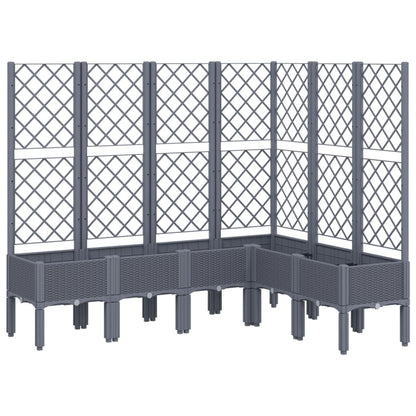 Fioriera Giardino con Graticcio Grigio Blu 160x120x142 cm PP