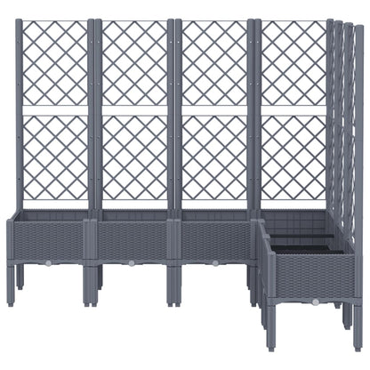 Fioriera Giardino con Graticcio Grigio Blu 160x120x142 cm PP