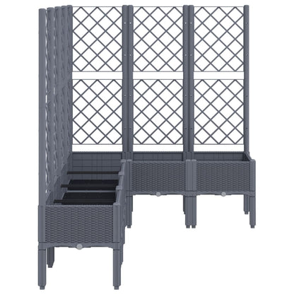 Fioriera Giardino con Graticcio Grigio Blu 160x120x142 cm PP