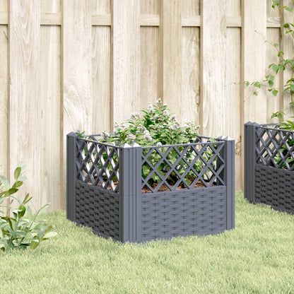 Fioriera Giardino Picchetti Grigio Blu 43,5x43,5x43,5 cm PP