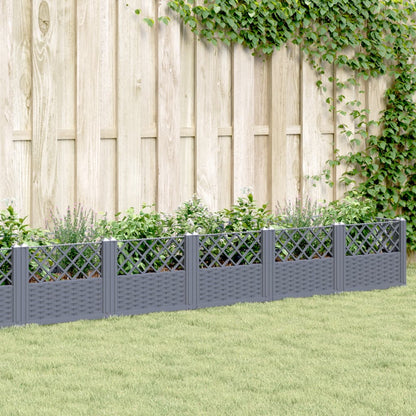 Fioriera Giardino Picchetti Grigio Blu 363,5x43,5x43,5 cm PP