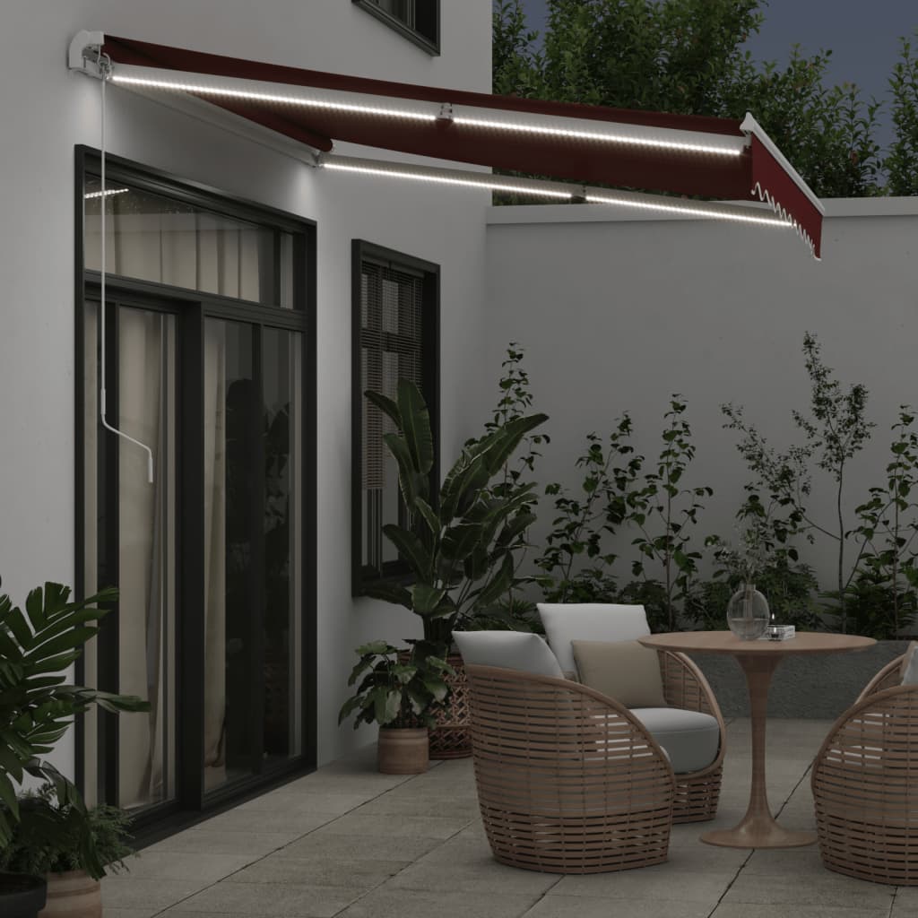 Tenda da Sole Retrattile Manuale con LED BordÃ² 300x250 cm