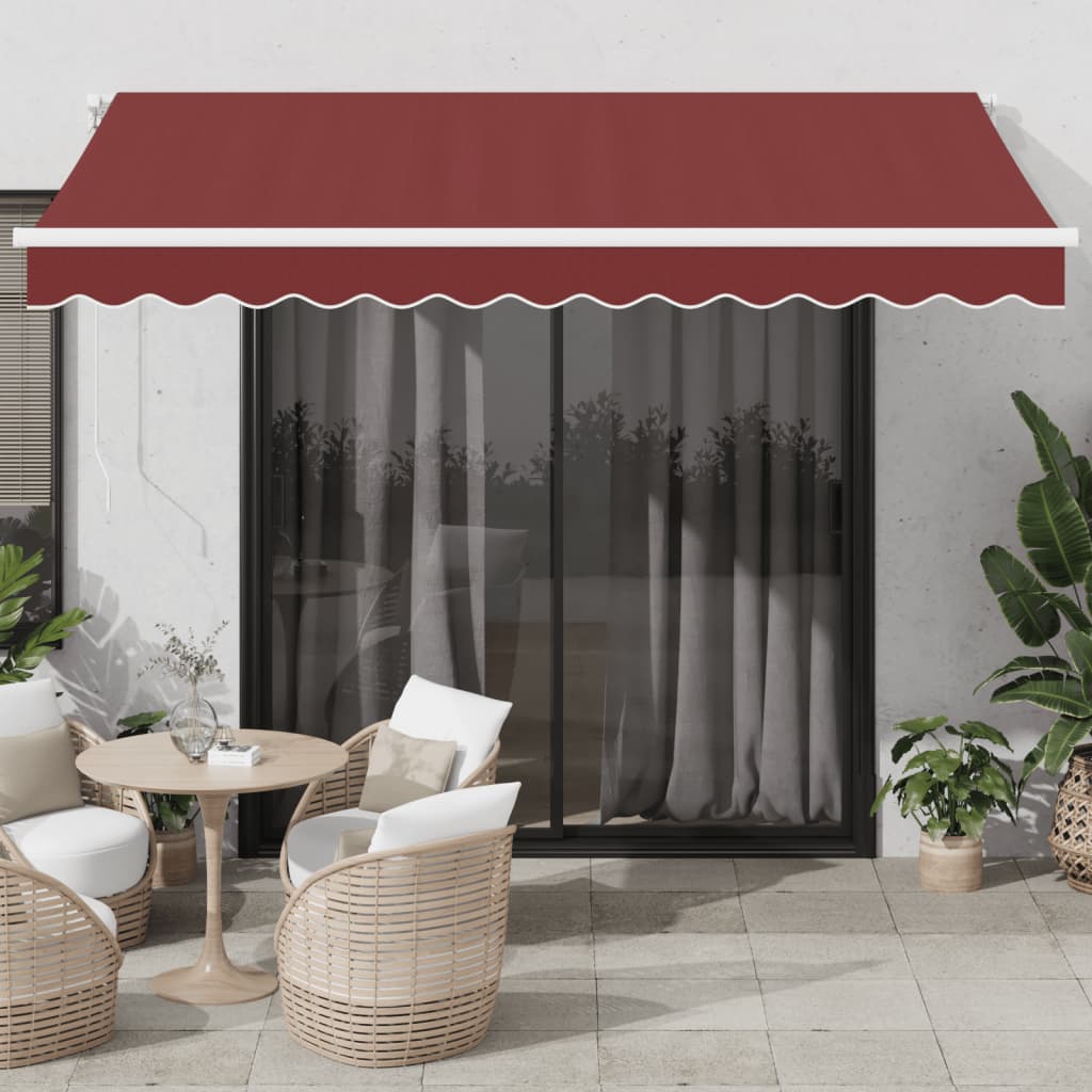 Tenda da Sole Retrattile Manuale con LED BordÃ² 350x250 cm