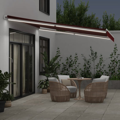Tenda da Sole Retrattile Manuale con LED BordÃƒÂ² 400x300 cm