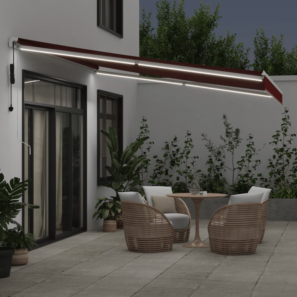 Tenda da Sole Retrattile Automatica con LED BordÃƒÂ² 400x300 cm