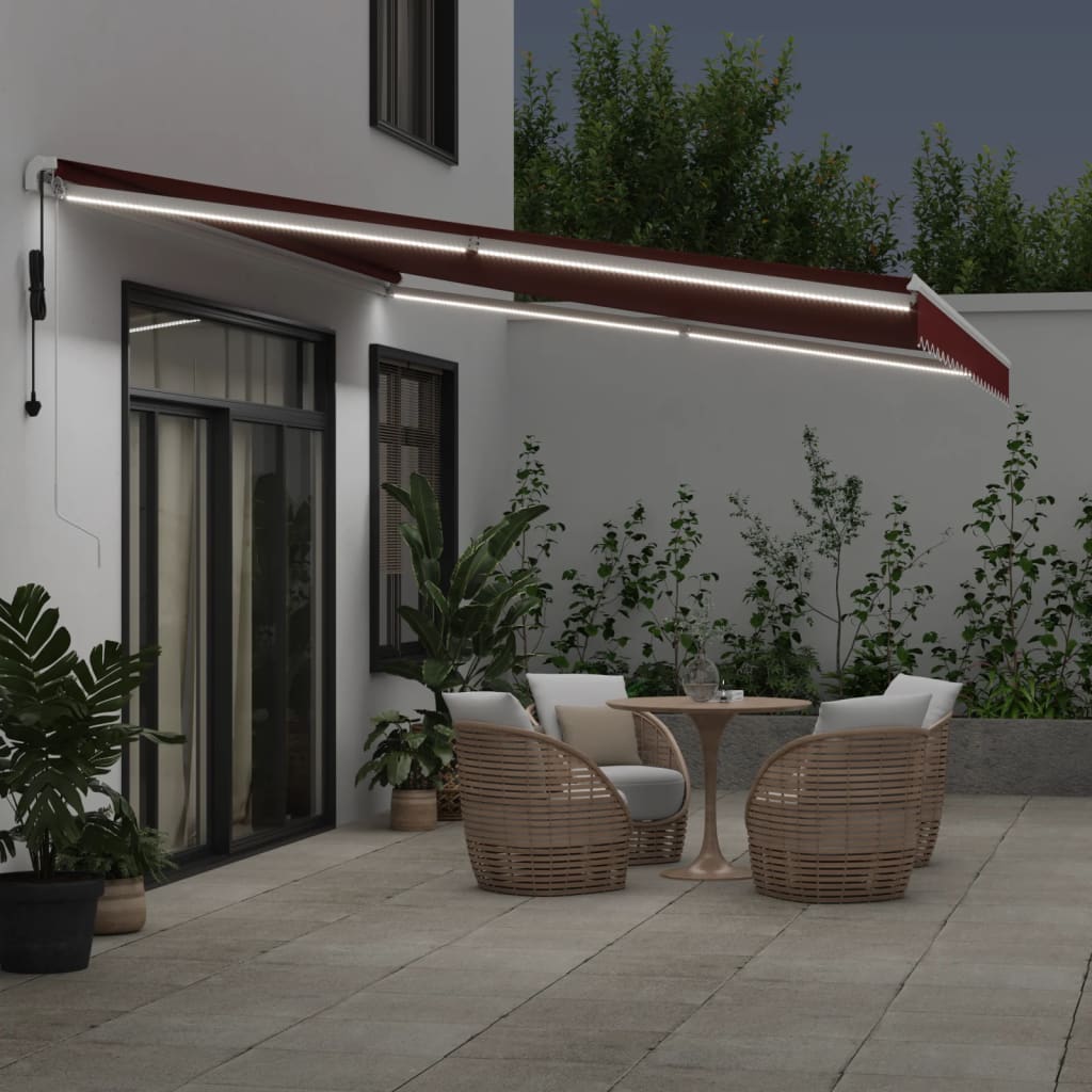 Tenda da Sole Retrattile Automatica con LED BordÃƒÂ² 500x300 cm